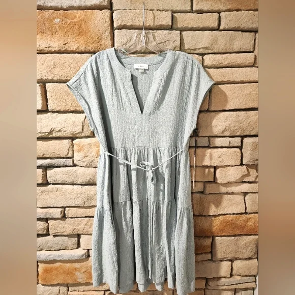 slim fit dress slacks Calvin Klein Mint Green Cotton Sleeveless Midi Dress – SilkRoll main image 0